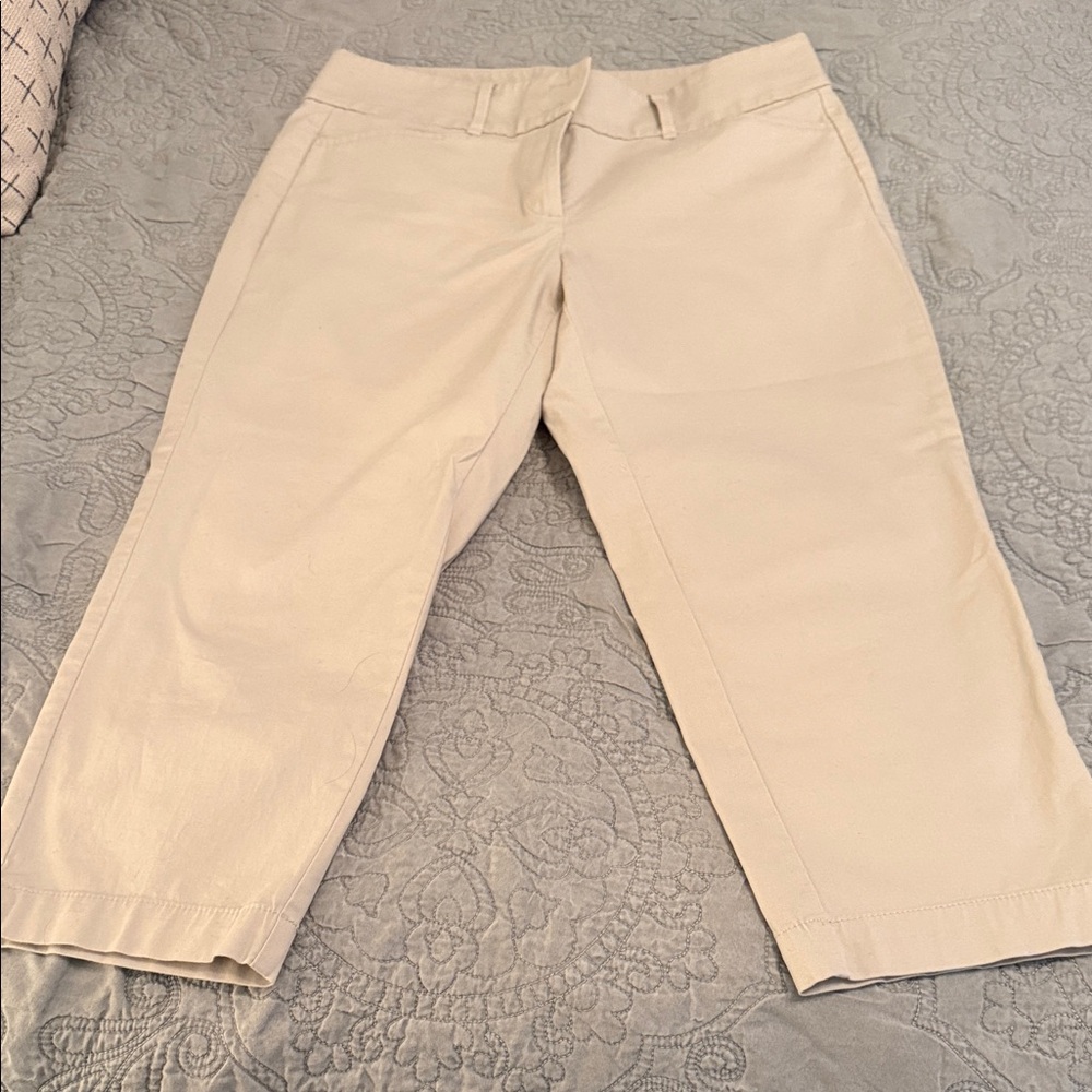 LOFT Cream Petite Pants